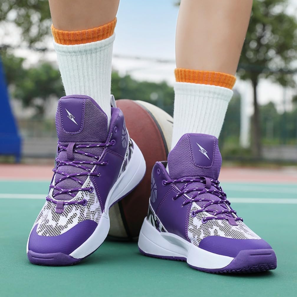 Womens Basketball Shoes Men's high top Trainer air Cushion Sports Trainer Breathable Lightweight Boys & Girls Walking Shoes Students Sport Size 3.5-10.5K 9 617s19DYQpL. AC SL1007