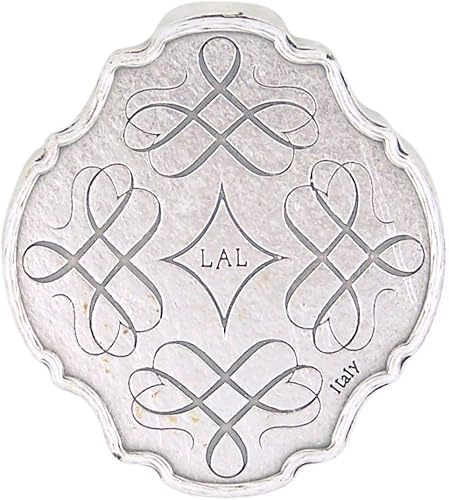 Miniatura 2 de Pequeña caja de rosario de recuerdo de metal, 1 3/4 pulgadas (blanco)