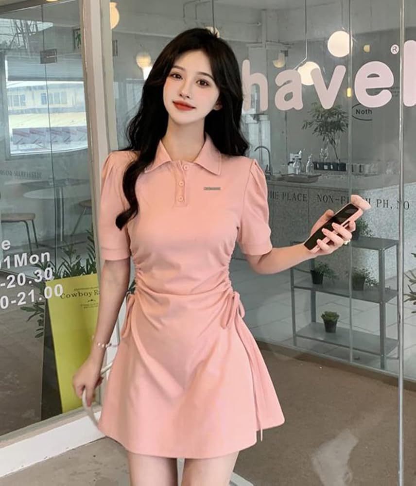 V TWELVE ゴルフワンピース ネイビー/ピンク V TWELVE ゴルフワンピース ネイビー/ピンク