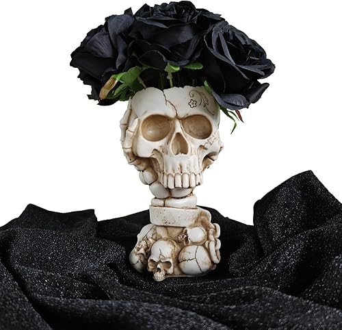 Miniatura 5 de Macetero de calavera para decoraciones de Halloween, maceta de calavera, macetas de Halloween para plantas de interiorexterior, macetas góticas,