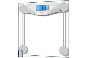Etekcity Ultra-Accurate Digital Bathroom Scale, Large LCD Backlight Display and 6mm Tempered Glass Platform