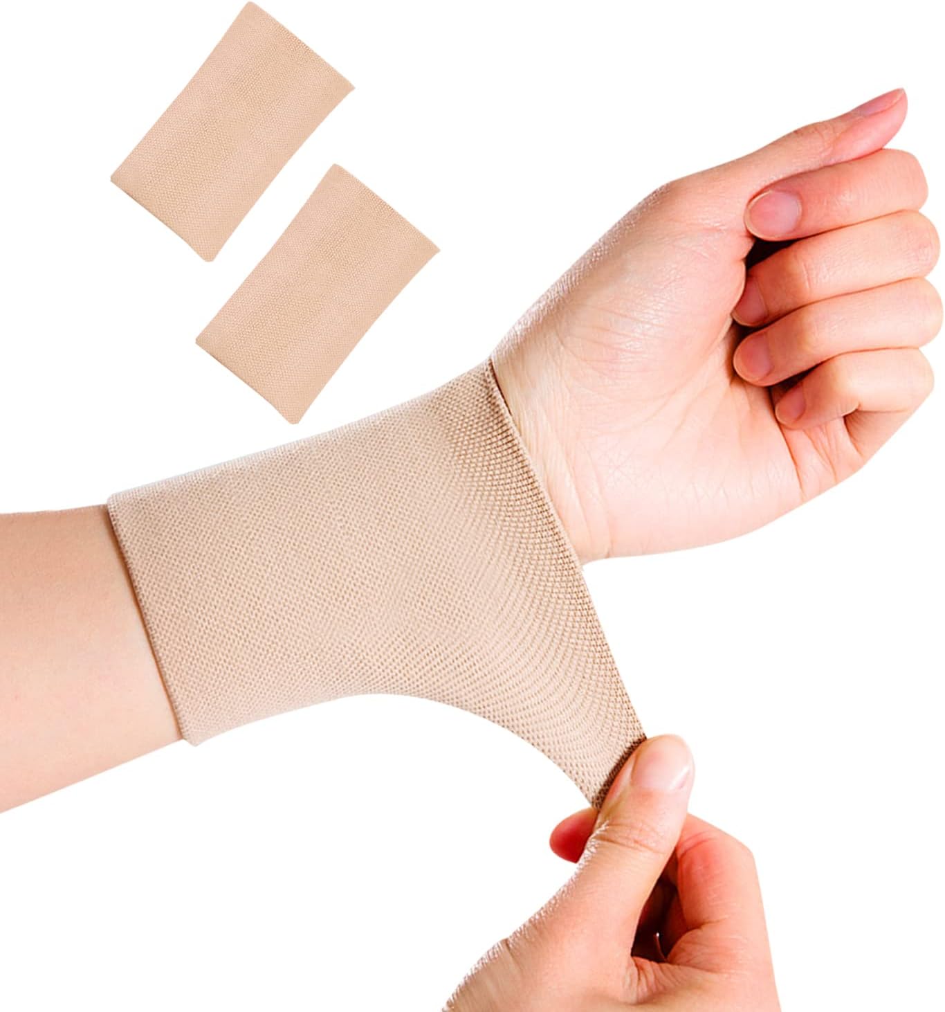 Men & Women Compression Wrist Sleeve Wrist Brace Wrist Supports Wrist Wraps Elastic Wristbands for Tennis, Tendonitis, Carpal Tunnel, Tattoo Cover Up Bands