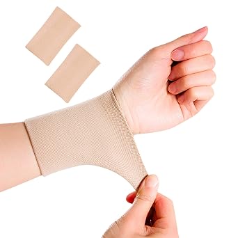 Men & Women Compression Wrist Sleeve Wrist Brace Wrist Supports Wrist Wraps Elastic Wristbands for Tennis, Tendonitis, Carpal Tunnel, Tattoo Cover Up Bands