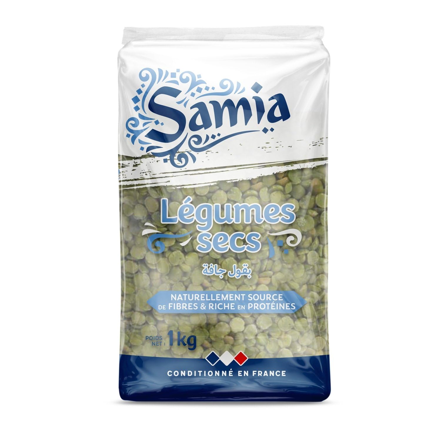 Pois cassés SAMIA - le sachet de 1kg Lot De 4 - Par Lot