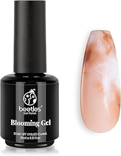 Beetles Nail Blooming Gel, 15ml Clear UV LED Blossom Gel Polish for Spreading Effect, Marble, Natural Stone, Watercolor, F...