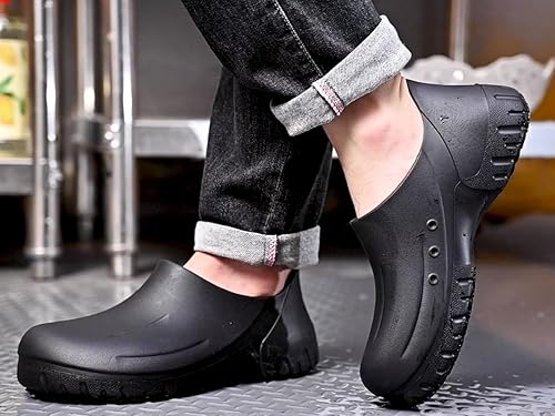 Miniatura 6 de Zapatos de chef antideslizantes para hombres y mujeres, impermeables, resistentes al aceite, cómodos zuecos antideslizantes para enfermería, cocina,