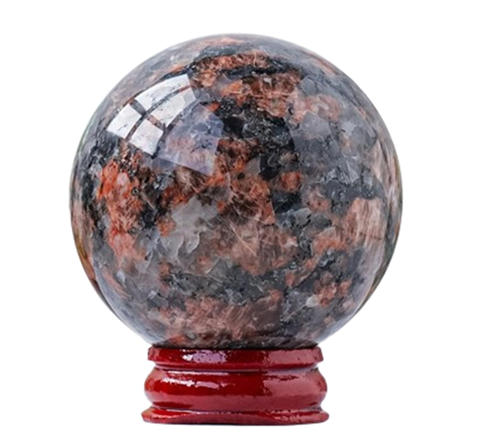 DPURPIWADY Polished Crystal Ball Feng Shui Divination Stone Sphere Sculpture Gemstone for Home Office Table Display