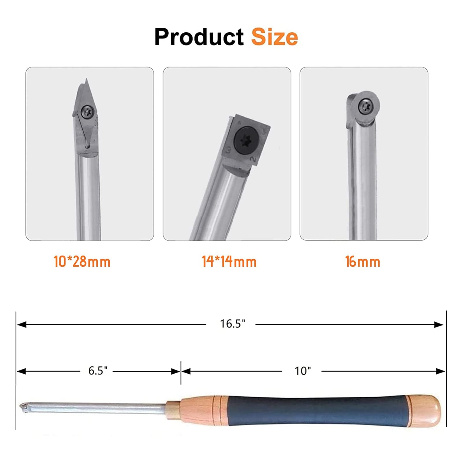 Herramientas De Torneado De Madera,Con Cortadores De Carburo, 3 Pcs Reemplazables, Formones Para Madera,Para Tallado De Madera, Tallado De Muebles, Aficionados Al Bricolaje