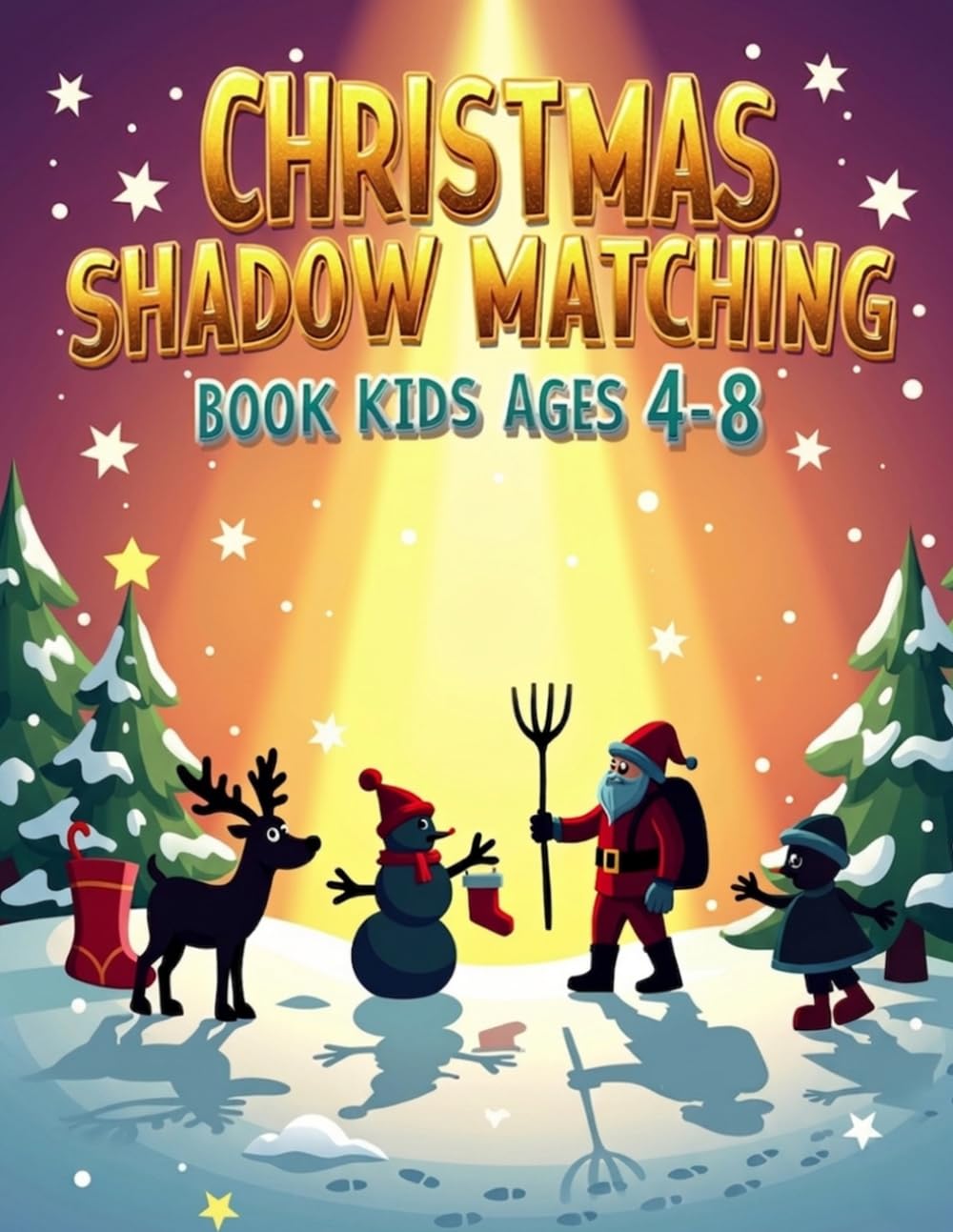 Christmas Shadow Matching Book for Kids Ages 4–8: A Festive and Fun Puzzle Activity Book to Improve Focus and Visual Skills