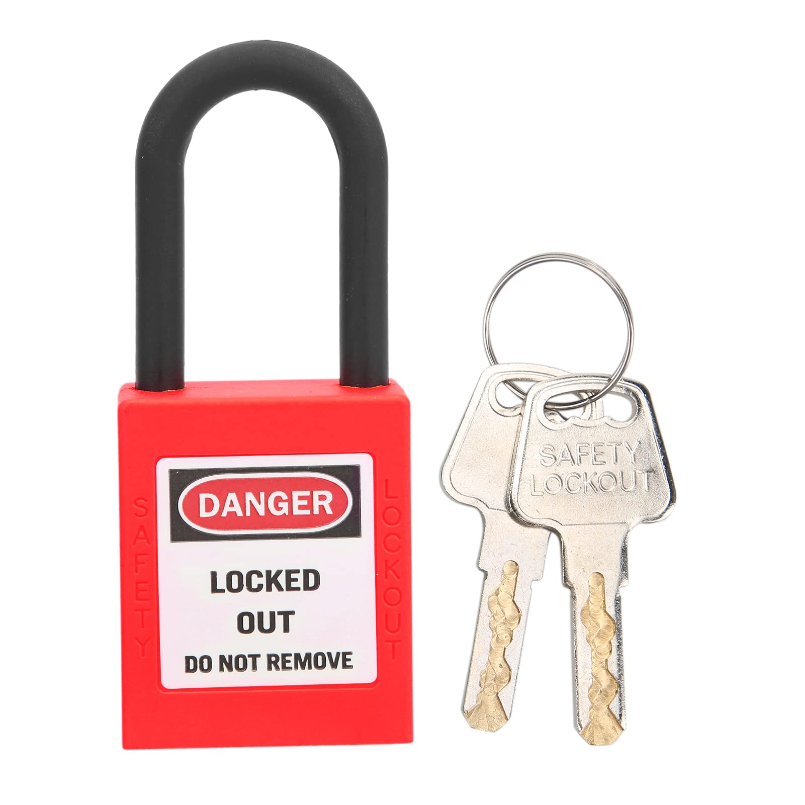 gernie Red Loto Locks, 38mm Compact Portable Insulation Lock Out Padlocks, Safety Locks for Electrical Lockout Kits (Red)