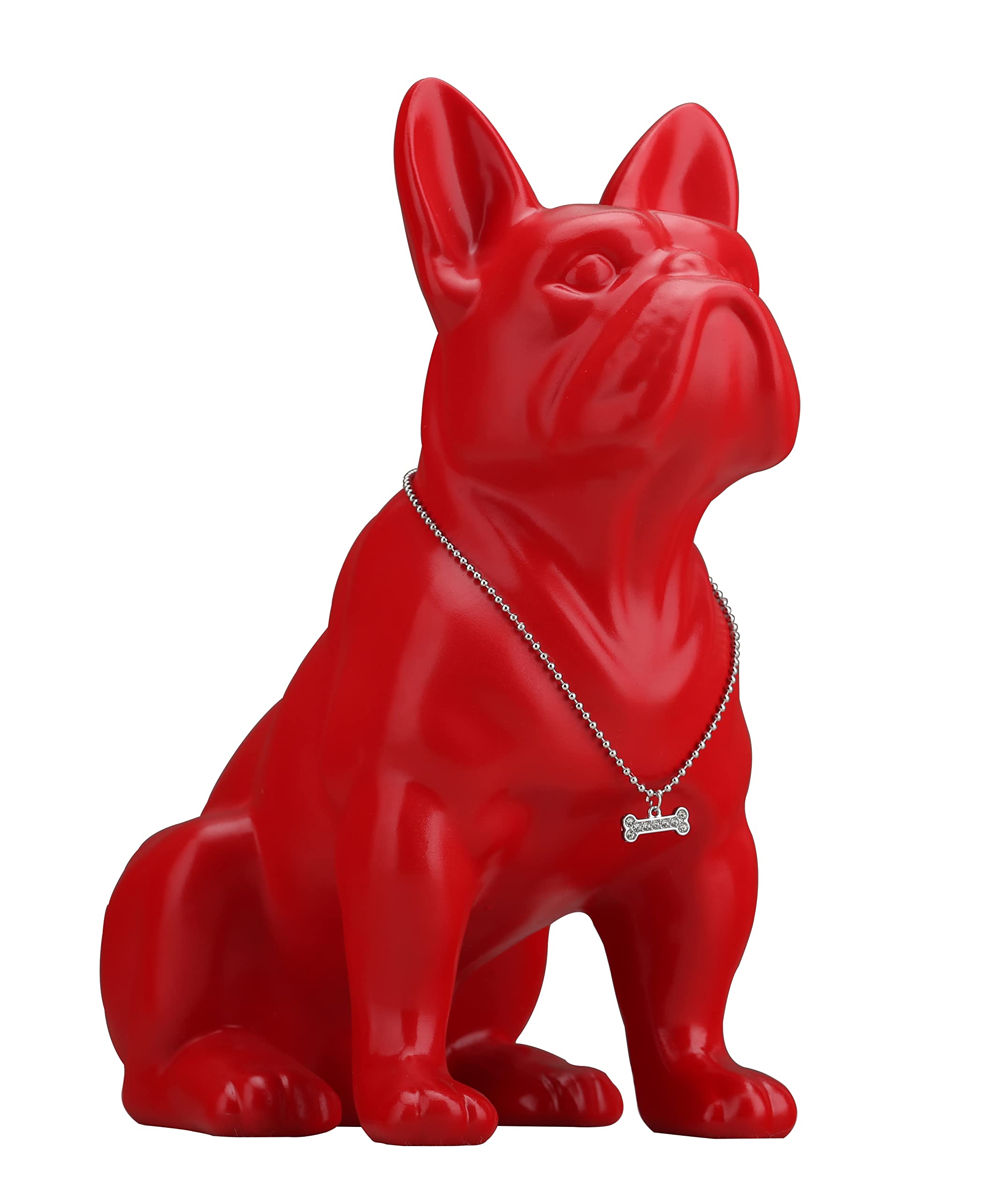 Amazon.co.jp: フレンチブルドッグの像 座っているセラミック犬の動物