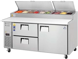 EPPR2-D2 Swing Top Pizza Prep Table 9 Pans, 115v, NSF - 23 cu. ft.