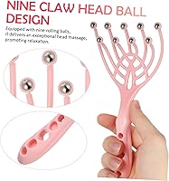Vista 5 de 2 piezas de mano masajeador de cuero cabelludo garras de plástico peine de masaje de cabeza para relajación profunda y alivio del estrés