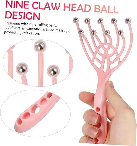 Miniatura 5 de 2 piezas de mano masajeador de cuero cabelludo garras de plástico peine de masaje de cabeza para relajación profunda y alivio del estrés para uso en