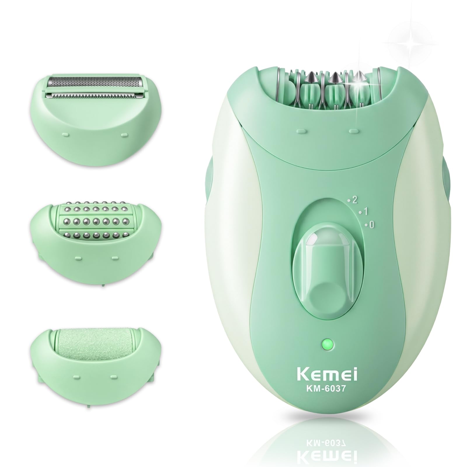 KEMEI 4-en-1 Depiladora Eléctrica Mujer, Afeitadora Corporal