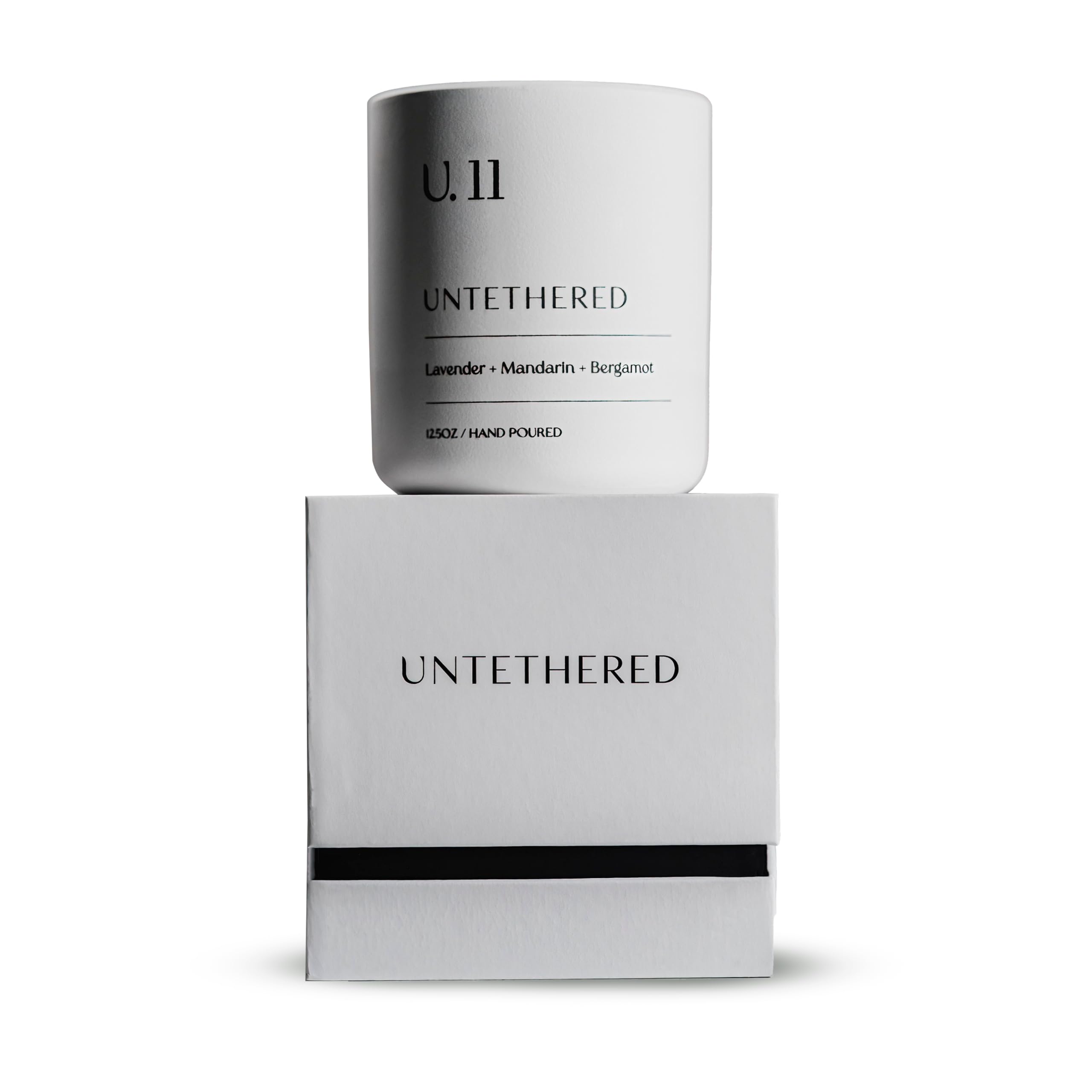 U 11 Luxury Scented Candle Lavender Mandarin Cedarwood Hand-Poured in USA w 100 Natural Coconut Apricot Wax Double