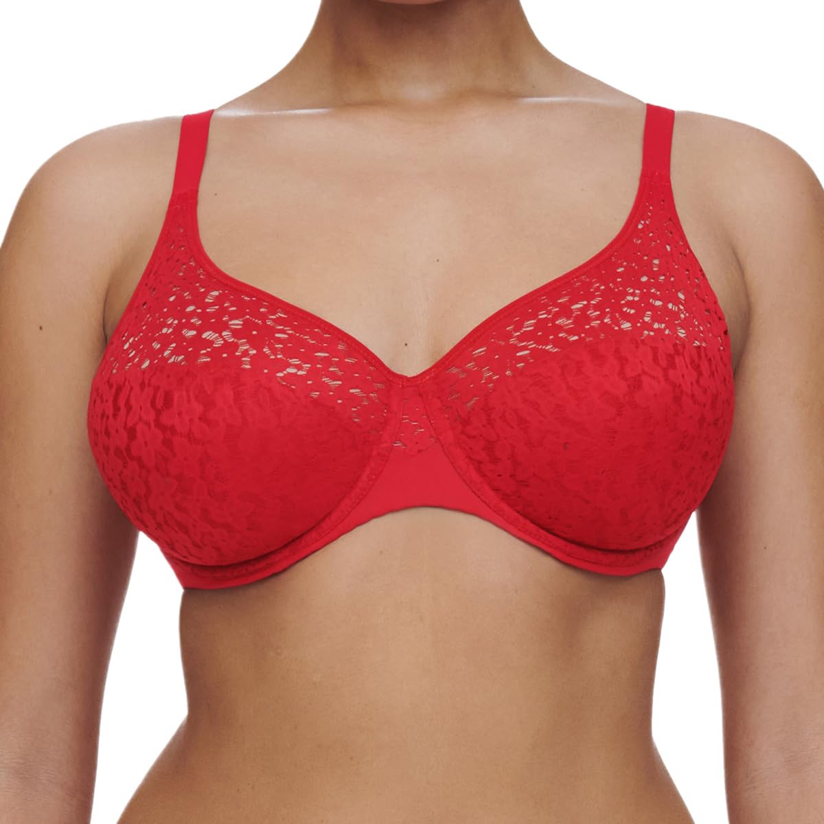 Chantelle Easy Feel Norah Covering Moulded Bra Poppy Red Red 34D