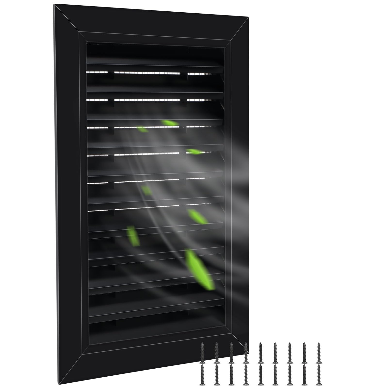 Giebelentlüftung Aus Aluminium – 25,4 X 30,5 Cm, Mit Sichtfenster & Rücklaufgitter, Für Dachboden, Schuppen & Wände, Inkl. Schrauben