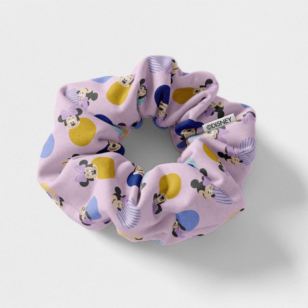 Disney Scrunchies, Minnie, Princesses, Frozen II, Lilo & Stitch, Charge of 101, Aristocats, Fabric Hair Elastics, Pigtails - Image 2