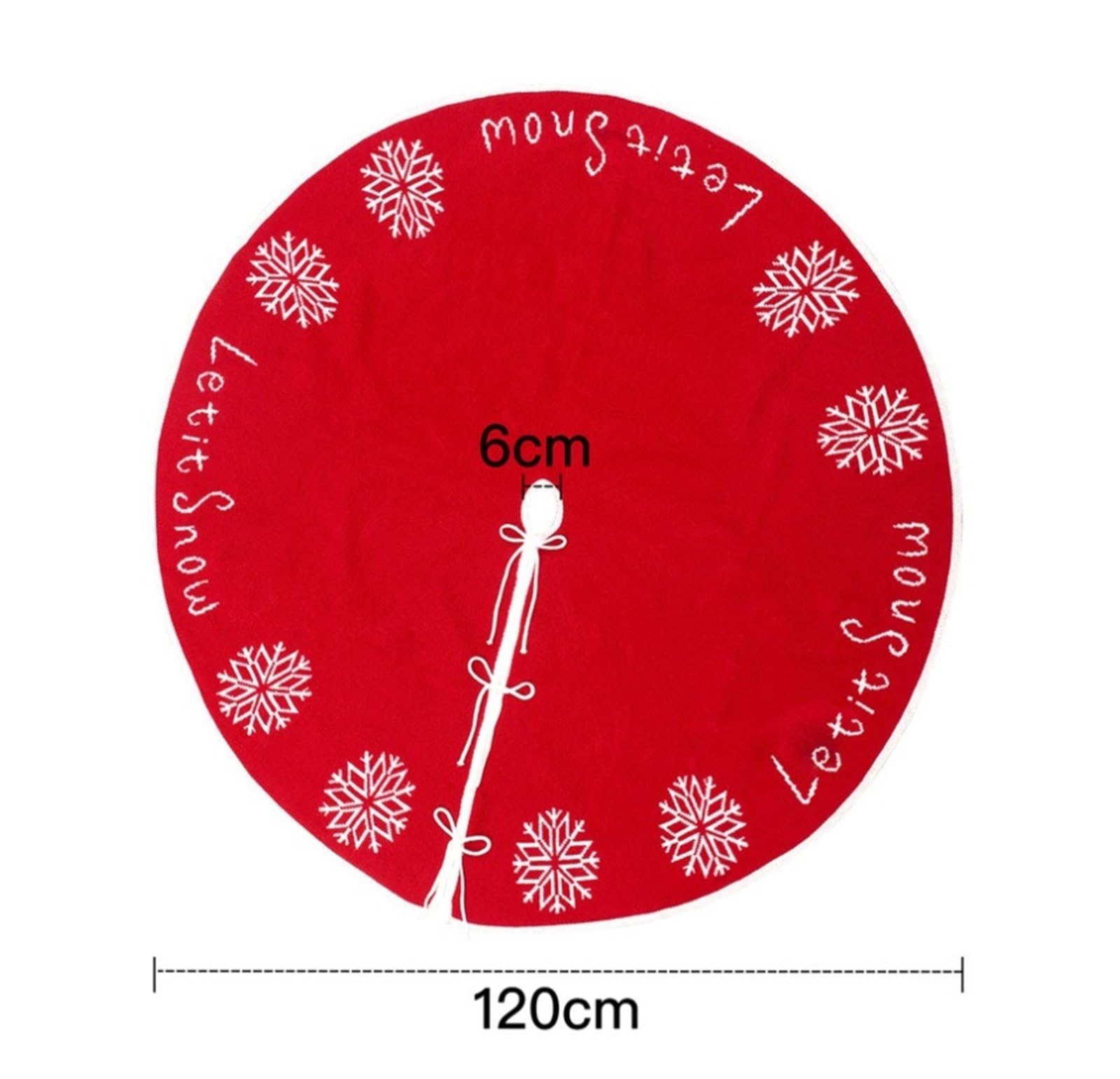Tappeto sottostante Decorazione per albero di Nata Gonna for albero di Natale da 48 pollici con motivo a fiocco di neve for decorazioni natalizie e feste