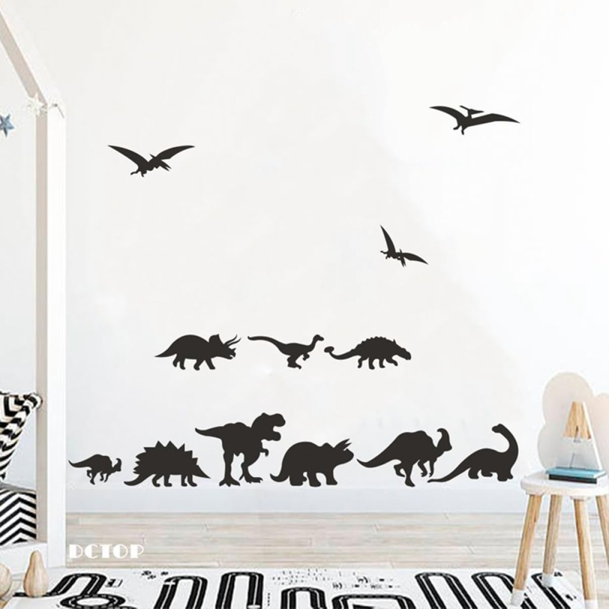 Toyvian 3 Pezzi Adesivo Da Parete Rimovibile Dinosauro Decor Adesivi Da Parete Per Cameretta Dei Bambini Decorazione Per Cameretta Dei Bambini Arte Da Appendere Alla Parete