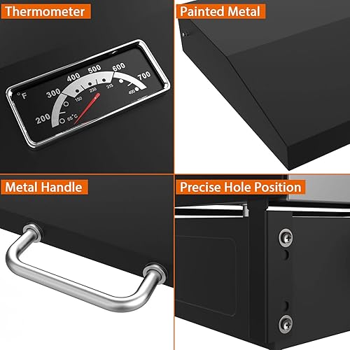 Miniatura 7 de Tapa con bisagras mejorada con cubierta de parrilla para parrilla Blackstone de 22 pulgadas, tapa de capucha de plancha con cubierta impermeable