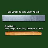 Vista 2 de Fundas de plástico extra largas de 12 x 47 pulgadas (20 unidades), bolsas para pósteres estrechas, bolsas de plástico para planos, tubo impermeable