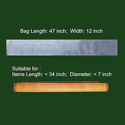 Miniatura 2 de Fundas de plástico extra largas de 12 x 47 pulgadas (20 unidades), bolsas para pósteres estrechas, bolsas de plástico para planos, tubo impermeable