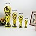 Yiwoop 10.5IN World Trophy Replica Resin Soccer Collectibles Sports Fan Trophies Gold Bedroom Office Desktop Decorations