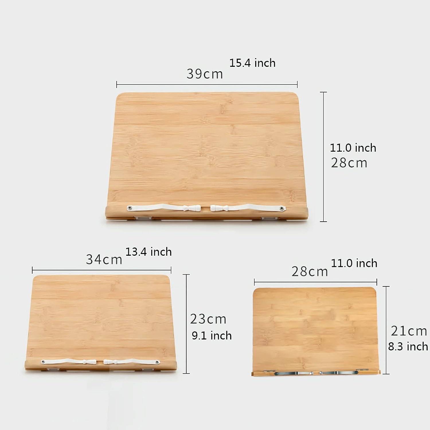TOMYEUS Book Stand Book Stand, Folding Reading Book Holder with USB Light, Document Holder for TextBook, Recipe, Magazine, Cookbook and Sheet Music Book Holder (Size : Medium)