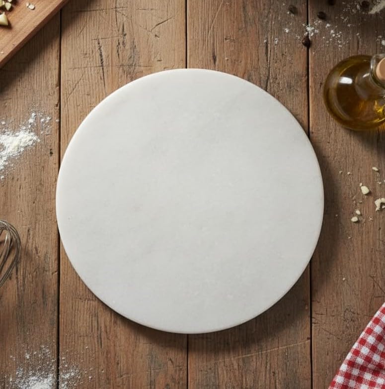 Marble Roti Maker Buy Marusthalee Indian White Marble Chakla/Rolling Pin Board/Roti Maker ...