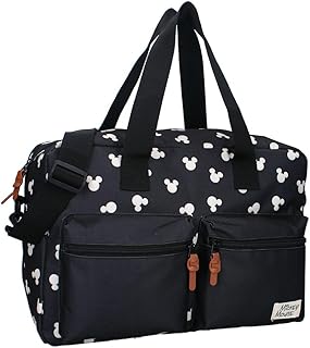 Grand Sac à Langer Noir | avec Tapis a Langer | Disney Mickey Mouse