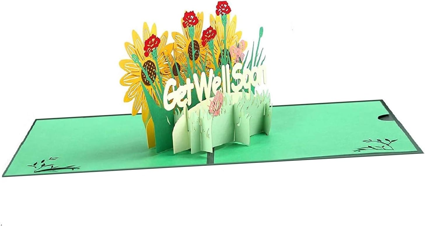 3D Pop Up Grußkarte Glücksklee - Handgemachte Klappkarte