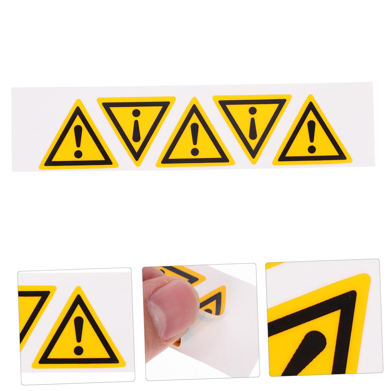 iplusmile 5 Pegatinas Adhesivas De Advertencia Signo De Exclamación Triangular Para Zonas Peligrosas Señales De Precaución Para Seguridad