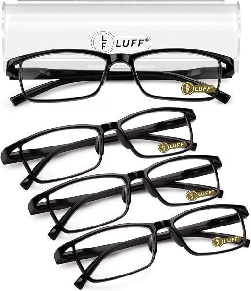 LUFF 4 paires de lunettes de lecture anti-rayons bleus Lecteurs ultra-légers portables - 1