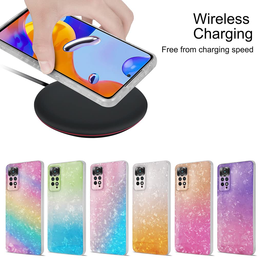 Cover SEAHAI Per Xiaomi Redmi Note 12 5G / Poco X5 5G - Custodia In Silicone TPU Ultrasottile Con Motivi Glitter Colorati - Verde