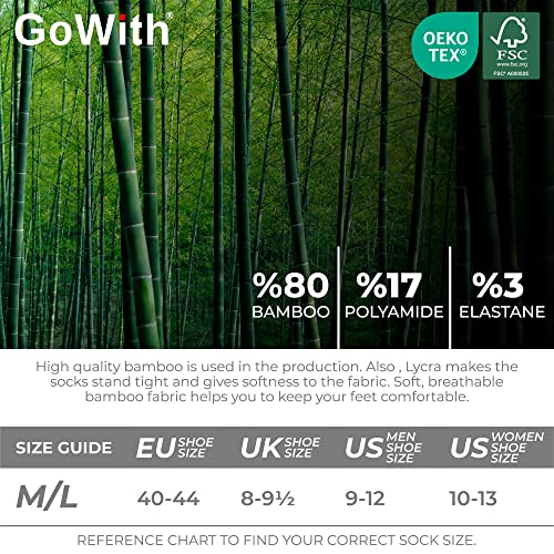 GoWith Running Socks for Men & Women, No Cushion Ankle Rayon Made from Bamboo Socks, Moisture Wicking, with Gift Box3