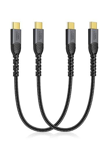 Miniatura 9 de Paquete de 2 Cable USB C a USB C de 1 pie, 5A100 W, cable de carga rápida de 10 Gbps USB3.1 C a C para iPhone 1515 Plus15 Pro Max, USB C SSD externo