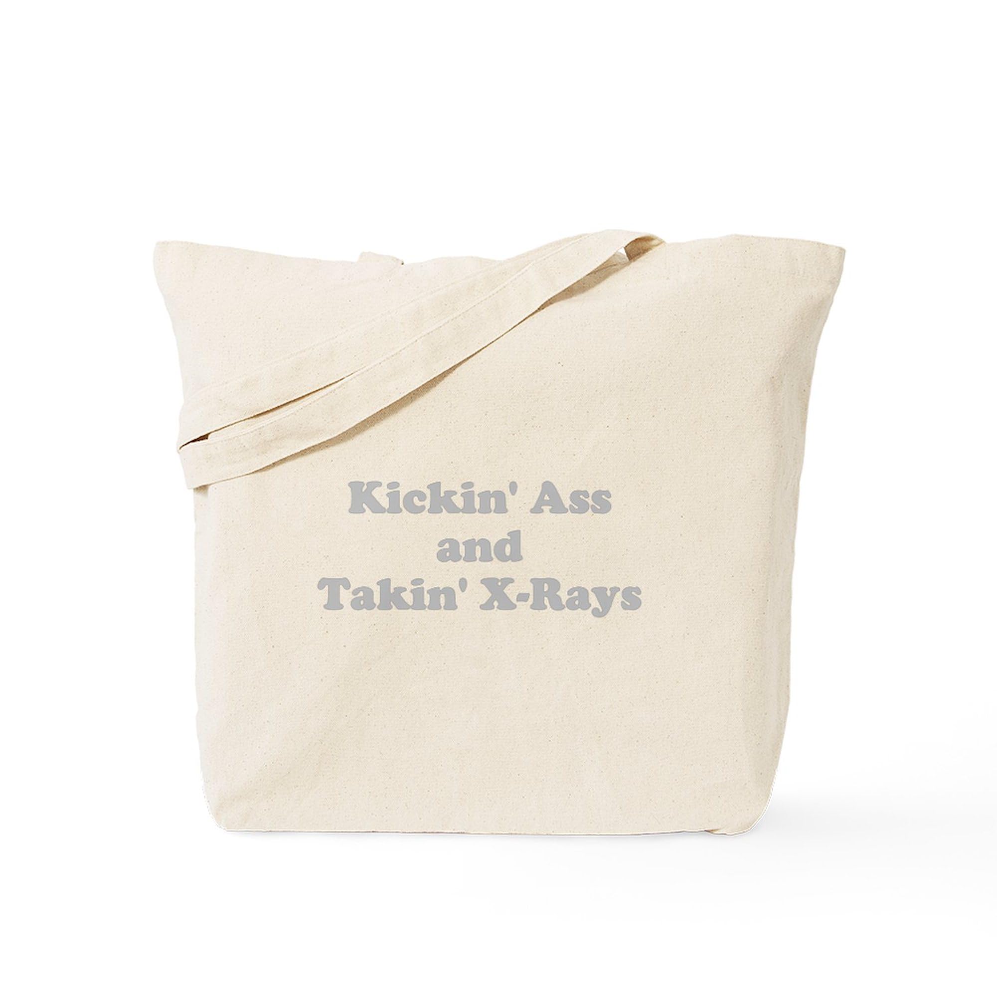 CafePress 'Takin' X Rays' Natural Canvas Tote Bag - Reusable Shopping Bag, Two Sizes Available - View #3