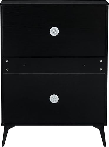 Miniatura 8 de CEMKAR Zapatero moderno con 2 cajones abatibles, organizador multifuncional de almacenamiento de zapatos de 3 niveles con cajones, zapatero