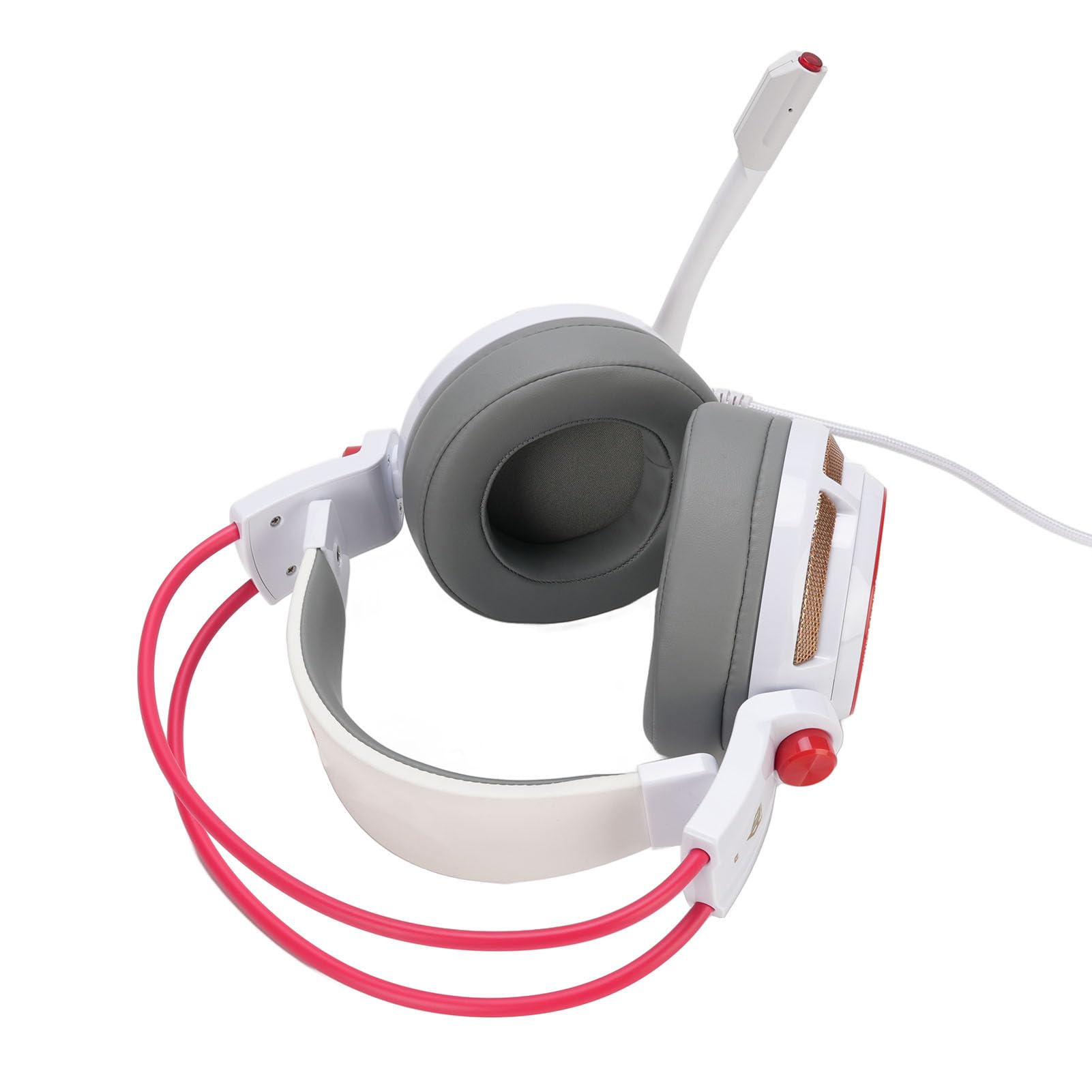 Generic Gamingowy Zestaw Słuchawkowy Dźwięk Przestrzenny 7.1 Wibrujące Zestawy Słuchawkowe USB Słuchawki LED do Gier, Adaptacyjny Podwójny Pałąk Zapewniający wygodę, ABS, materiał PC