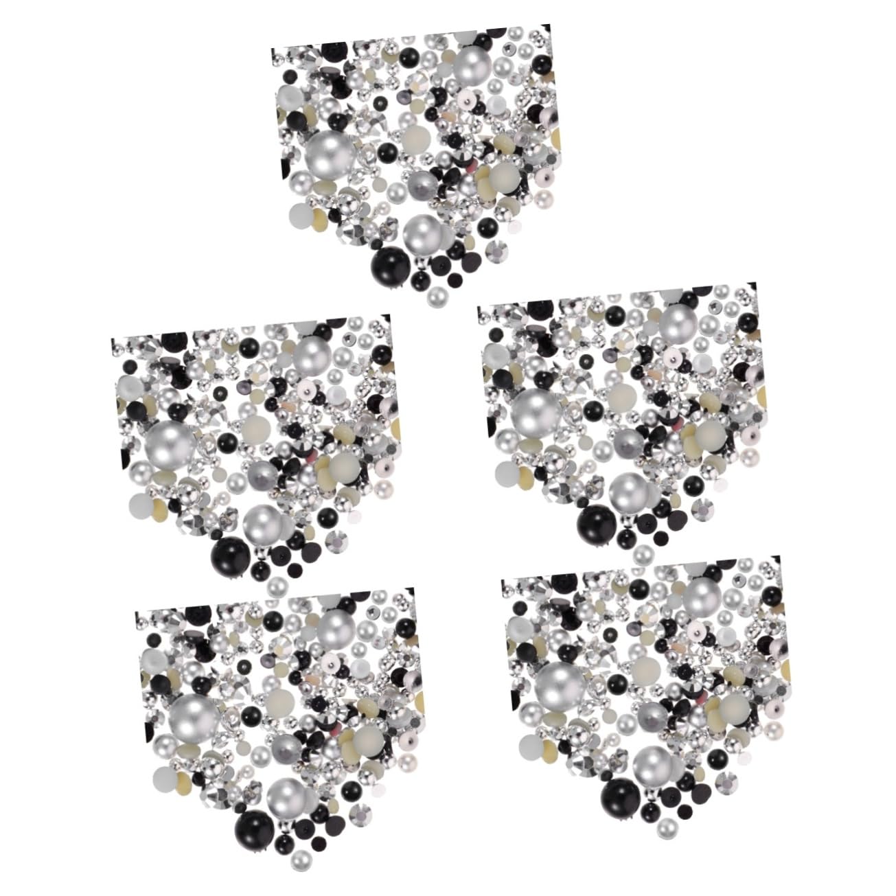 PACKOVE 5 set Per Unghie Per Unghie Per Unghie Ciondoli Per Unghie Spessi Adesivi Per Nail Art Ciondoli Per Unghie Con Scintillanti 3 confezioni * 5