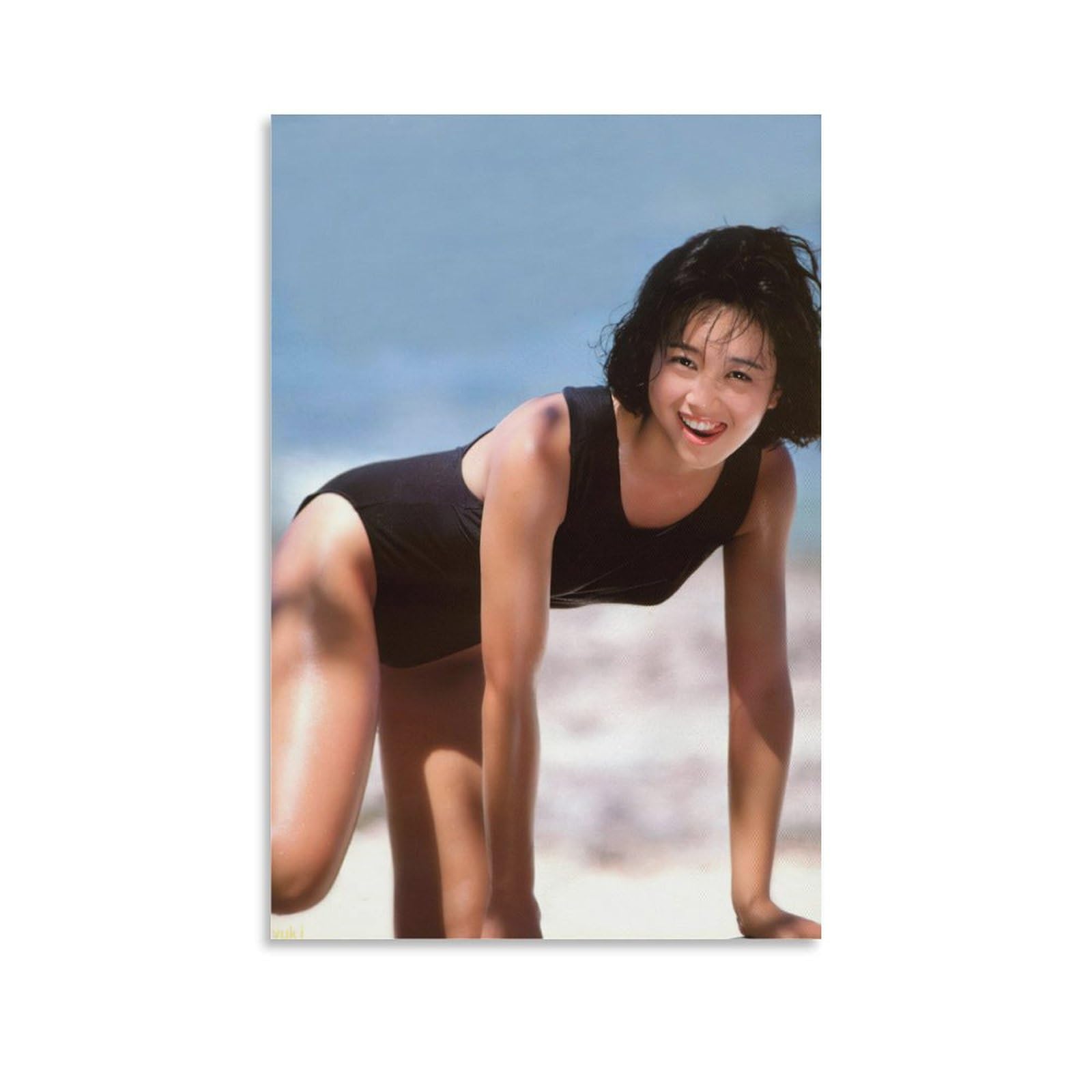 浅香唯　布ポスター Amazon.co.jp: 浅香唯 歌手 若い頃 レトロ 水着5 ポスター