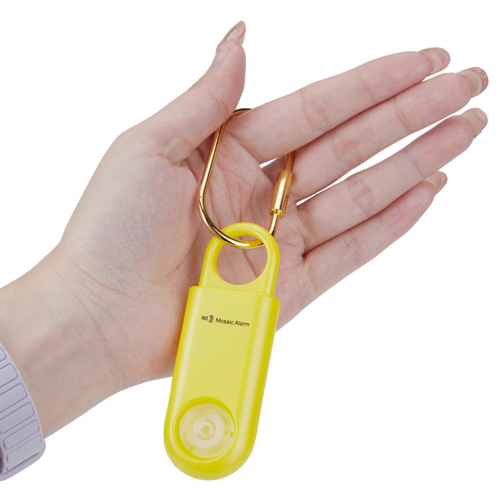 Allarme di sicurezza personale da 130 dB, ultra luminoso, luce stroboscopica, con portachiavi, sirena con moschettone, per donne, scolari, corridori notturni. Allarme per escursionismo, deterrente per