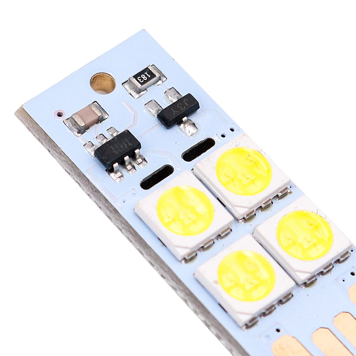 VOANZO 5pcs USB Mini LED Lights 6 Keychain Lights Lamp with Smart Touch Electrodeless Dimming Switch for Emergency Security Lighting Home( White) - Image 4