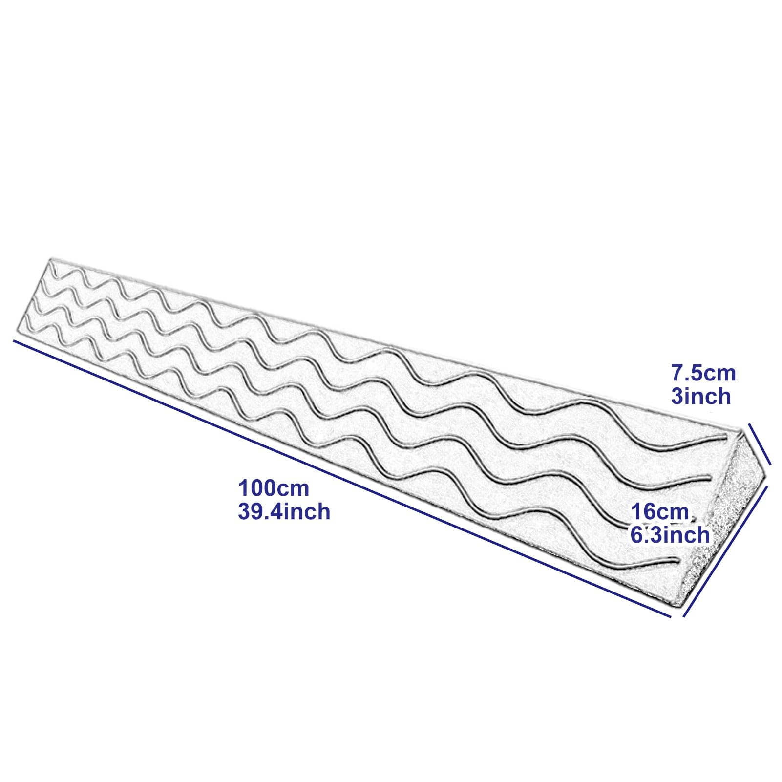 Rampa de umbral para sillas de ruedas, rampa de acceso de 10,5 cm de altura para puertas, ideal para barrer robots y equipaje, dimensiones 100 x 10 x 3,5 cm