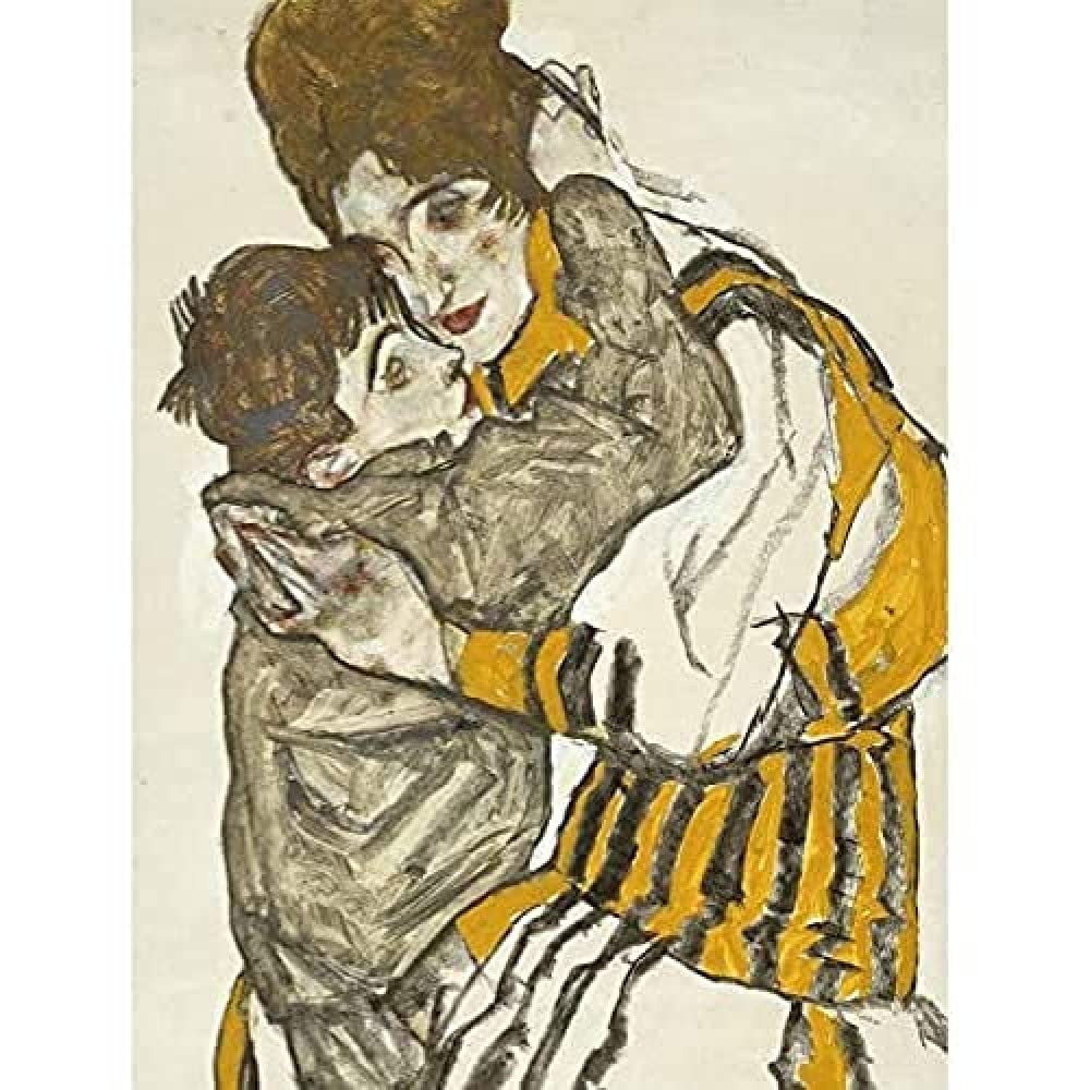 Egon Schiele Schieles Wife With Her Little Nephew Unframed Wall Art Print Poster Home Decor Premium