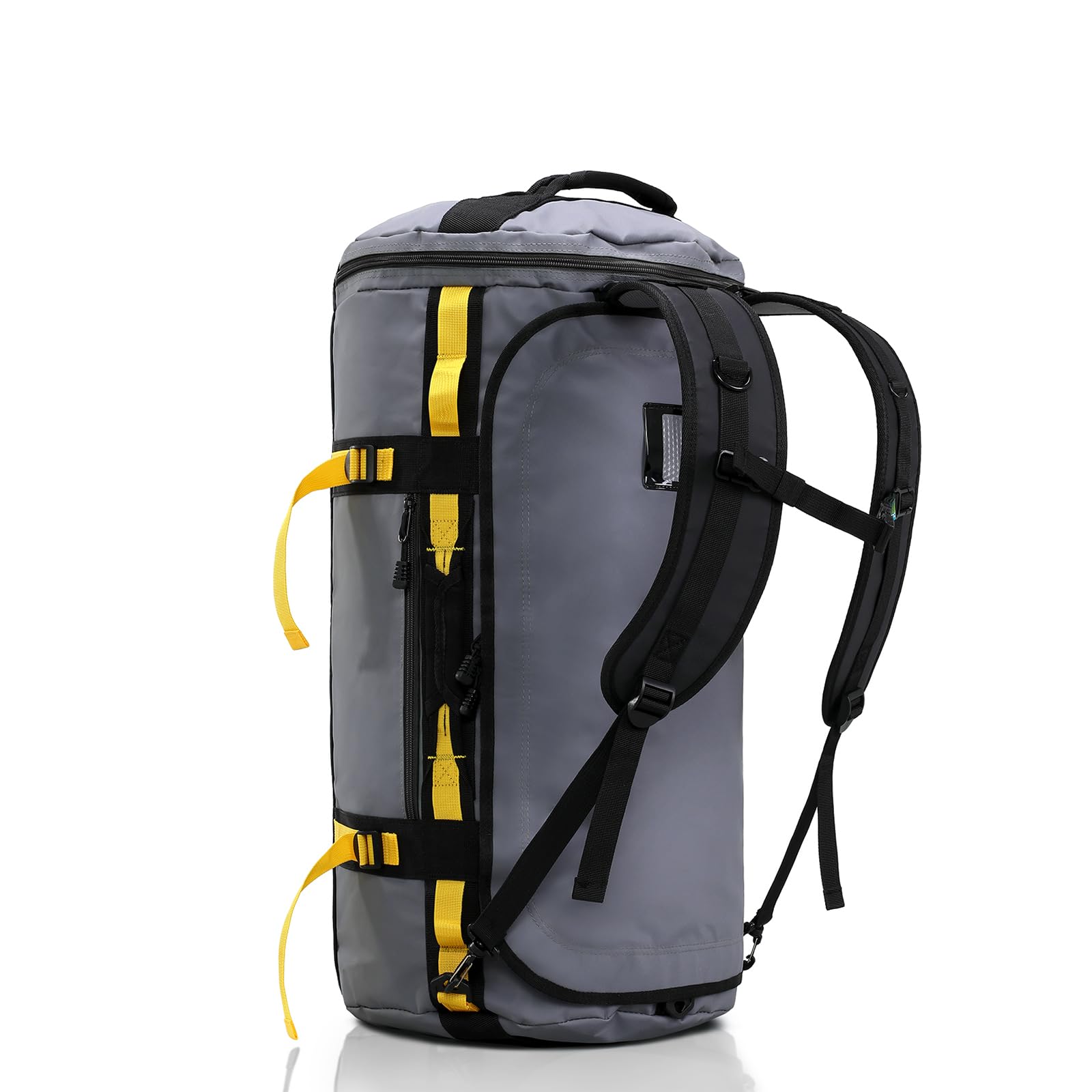 Haimont Sporttasche Herren Reisetasche, Convertible Travel Duffel Sporttaschen mit Schuhfach, große Heavy Duty Weekender Tasche, Wasserdicht, 60L, Grau