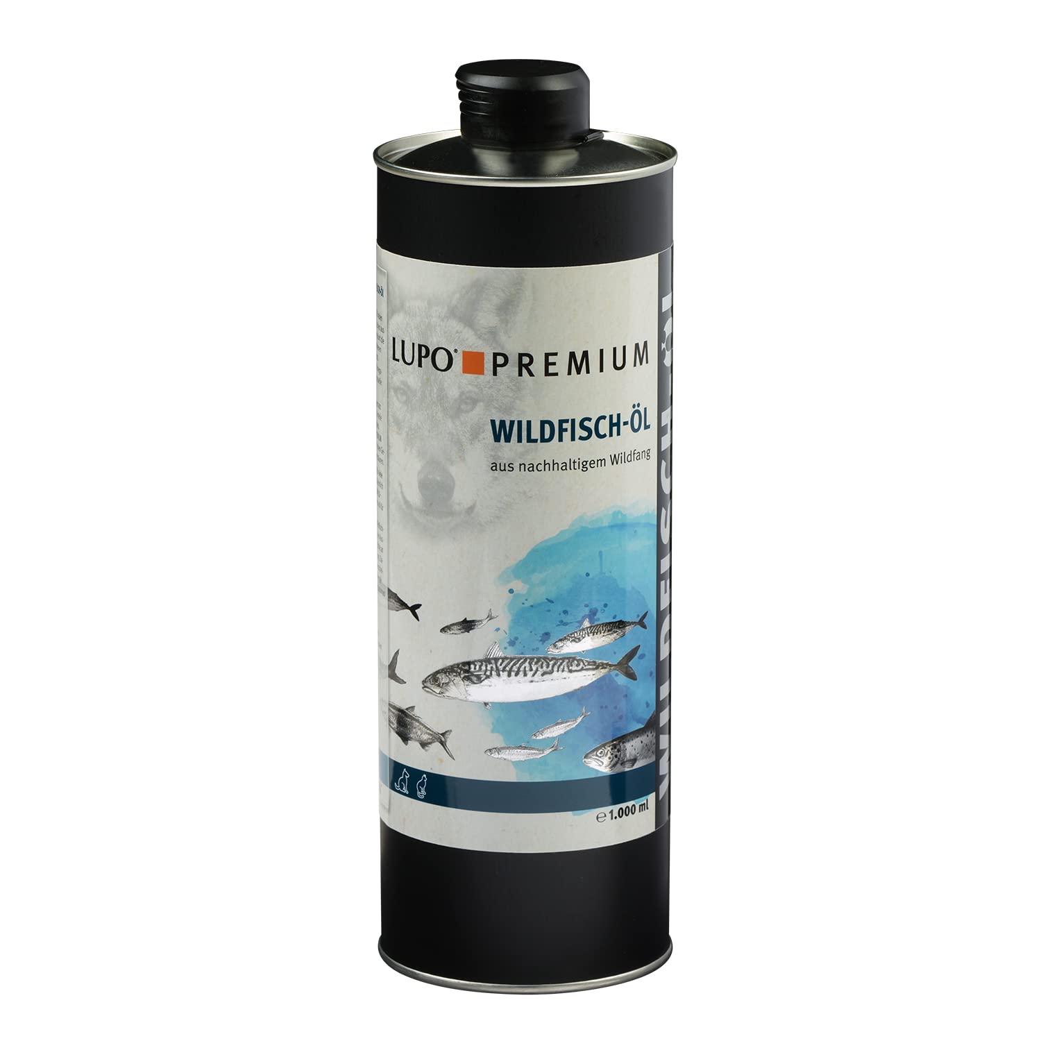 Luposan Lupo Huile de poisson sauvage de qualité supérieure issue de la pêche sauvage durable (1000 ml)