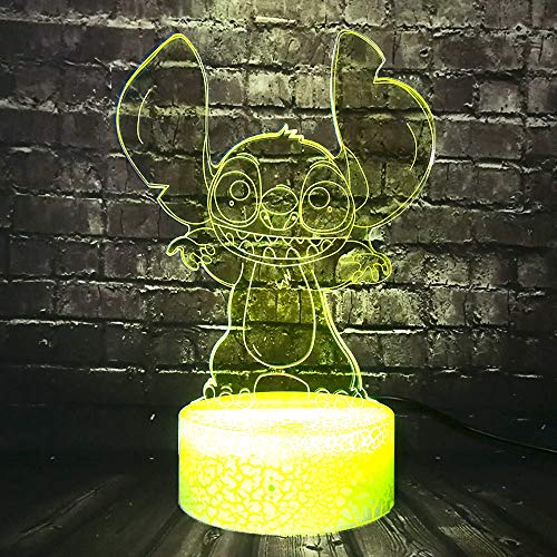 Lilo and Stitch Shade Cartoon 3D Night Light for Living Room LED Lamp